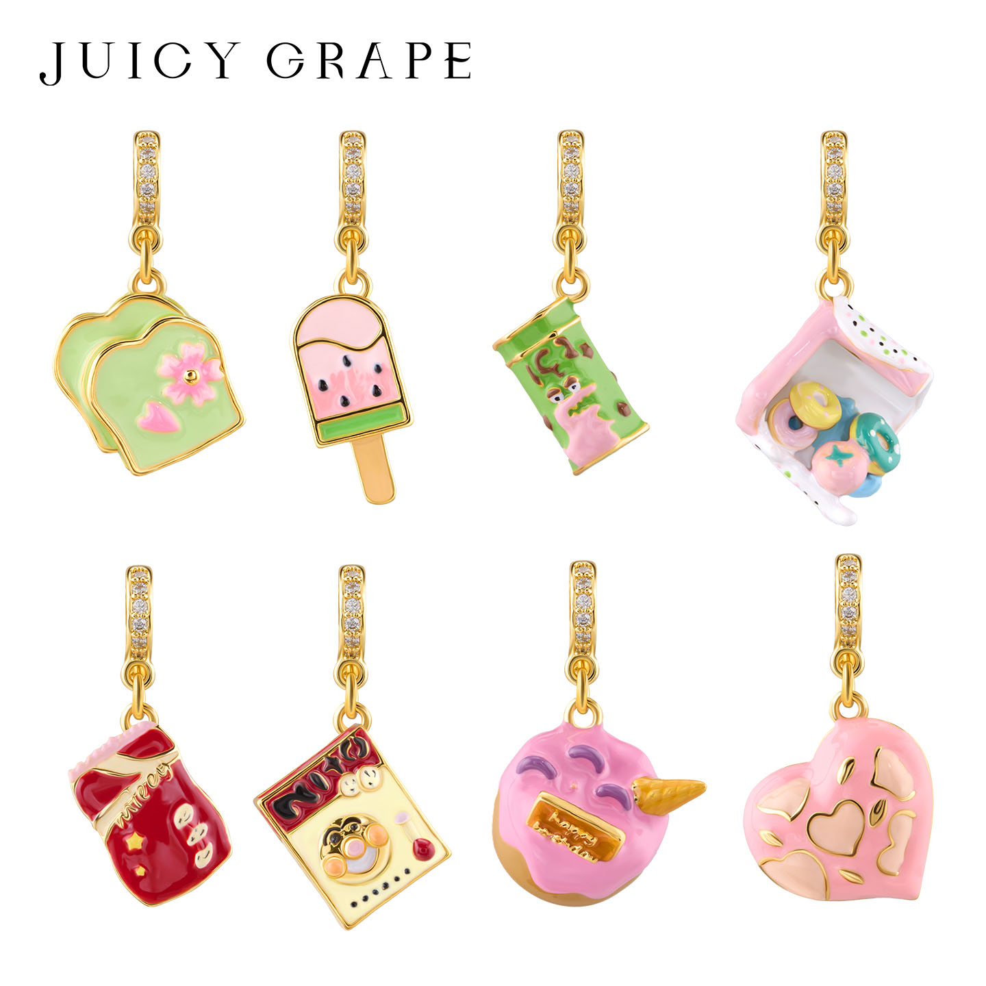 Food Snacks Candy - Sweet Treats 3D Enamel Candy Pendants