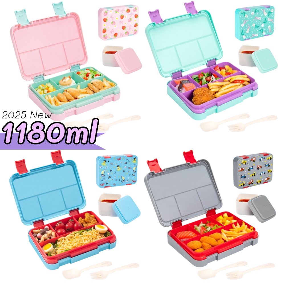 Food Prep Snacks - 40oz Cartoon Pattern Bento Lunch Box