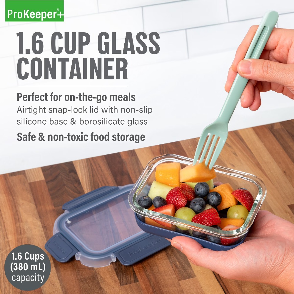 2 Pack 1.6 Cup Glass Food Stor - огляд і ціна Food Prep Snacks