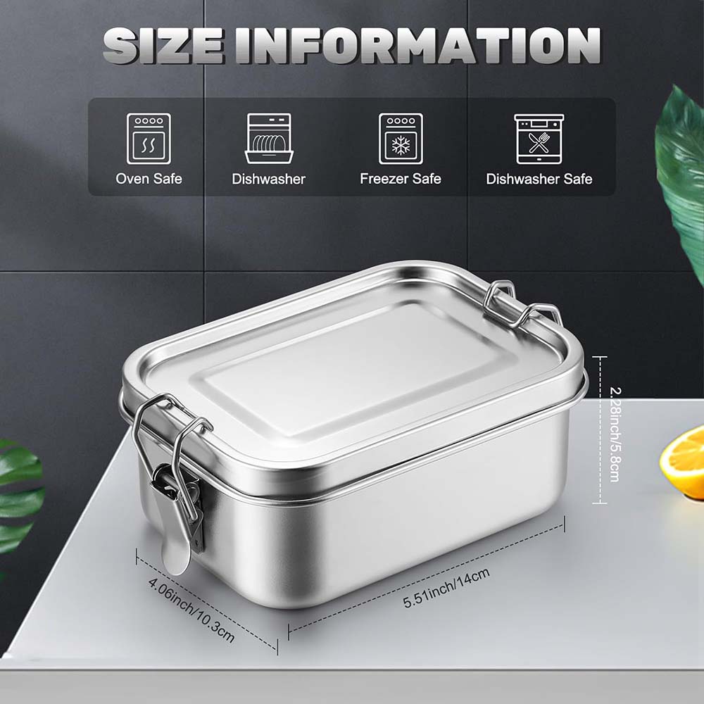 4Pcs Stainless Steel Bento Box - огляд і ціна Food Snacks For School