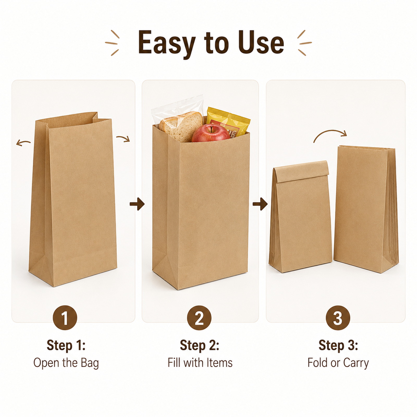 10-30Pcs Eco-Friendly Kraft Br - огляд і ціна Food Snacks For School