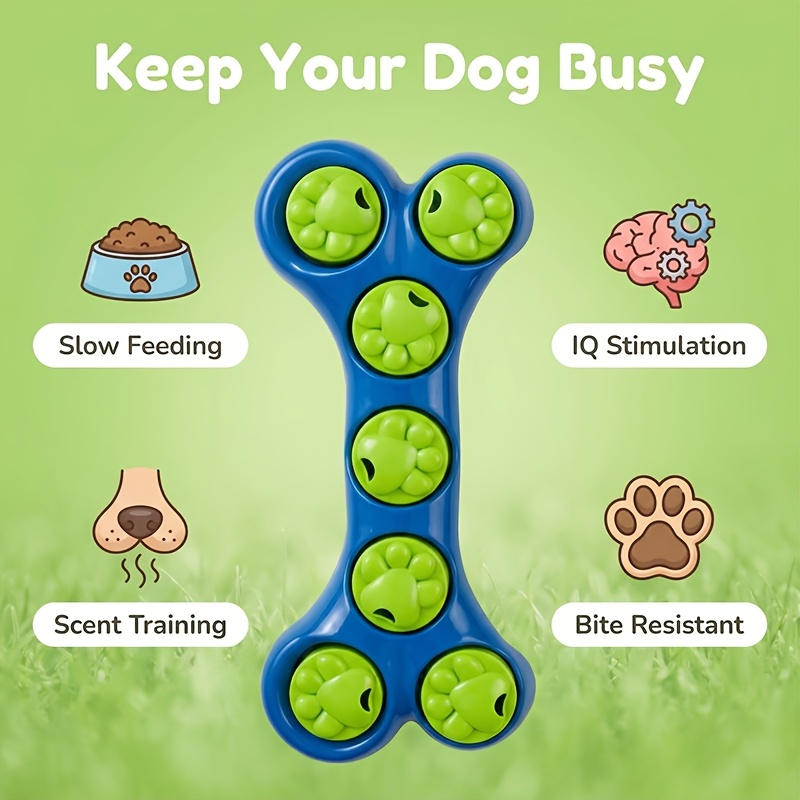 Dog Slow Feeder Toy Bone-Shape - огляд і ціна Food Snacks Game