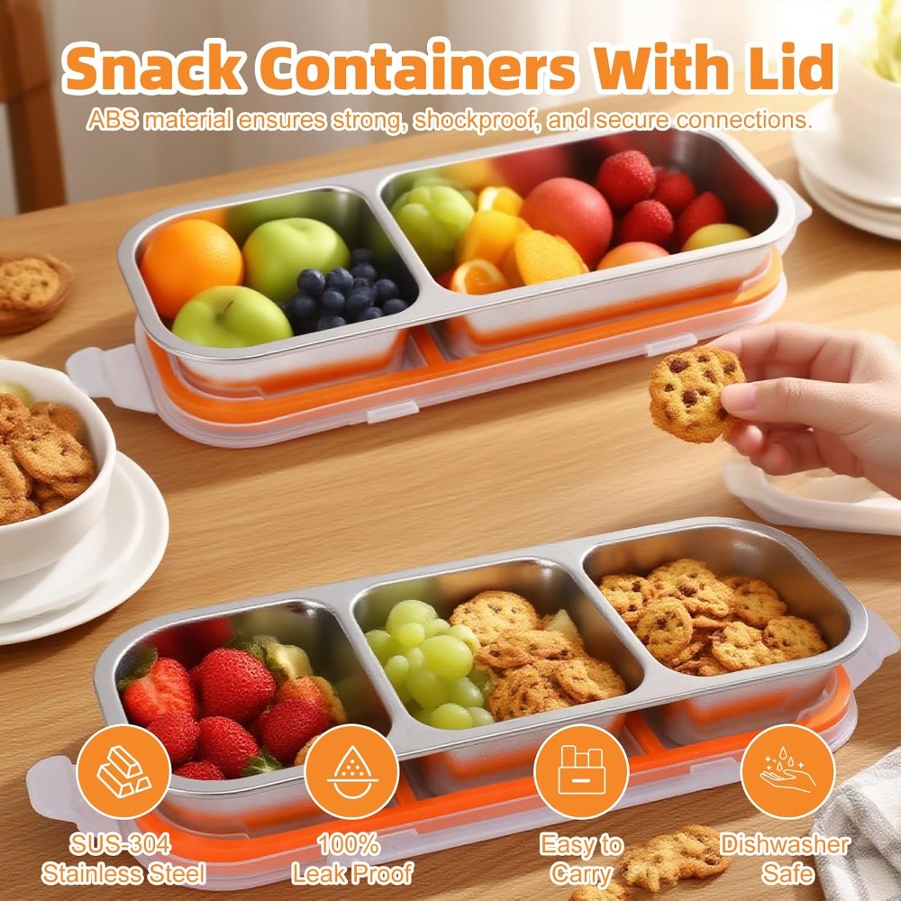 Stainless Steel Snack Containe - огляд і ціна Food And Snacks For Picnic