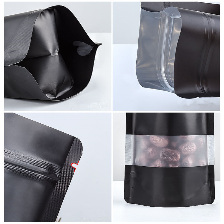 100PCS Stand-up Matte Black Al - огляд і ціна Food Snacks For School