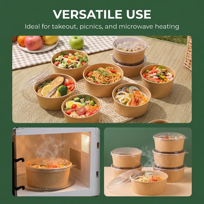 25pcs Kraft Paper Bowls Cups F - огляд і ціна Food Prep Snacks