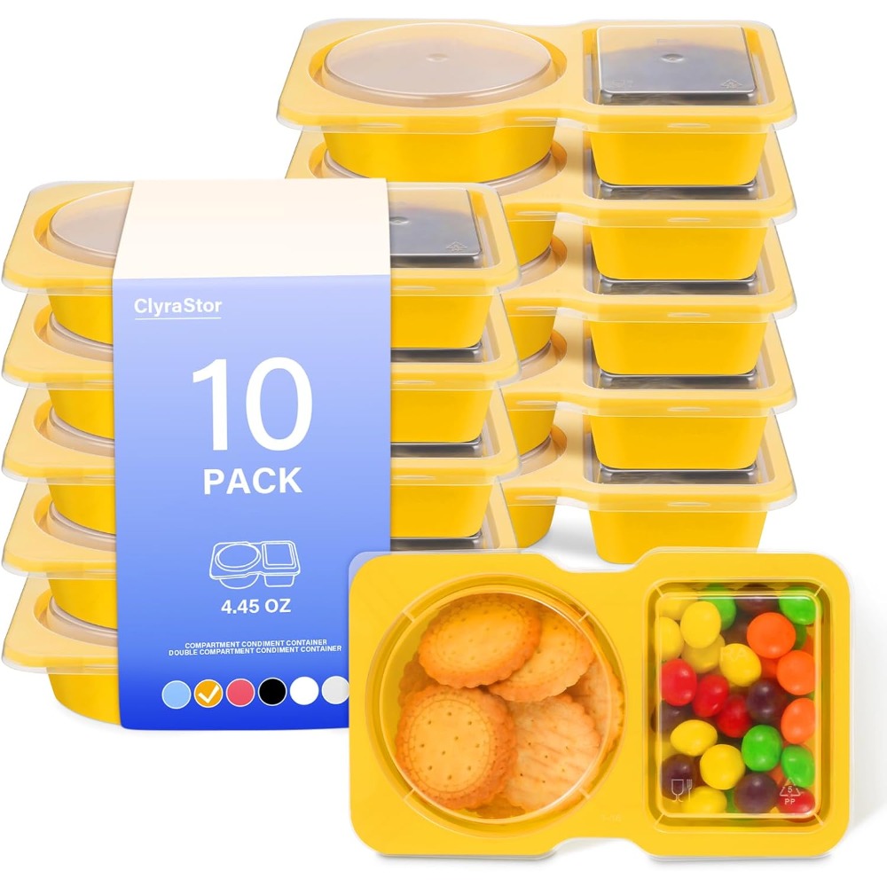 2 Compartment Disposable Plast - огляд і ціна Food And Snacks For Picnic