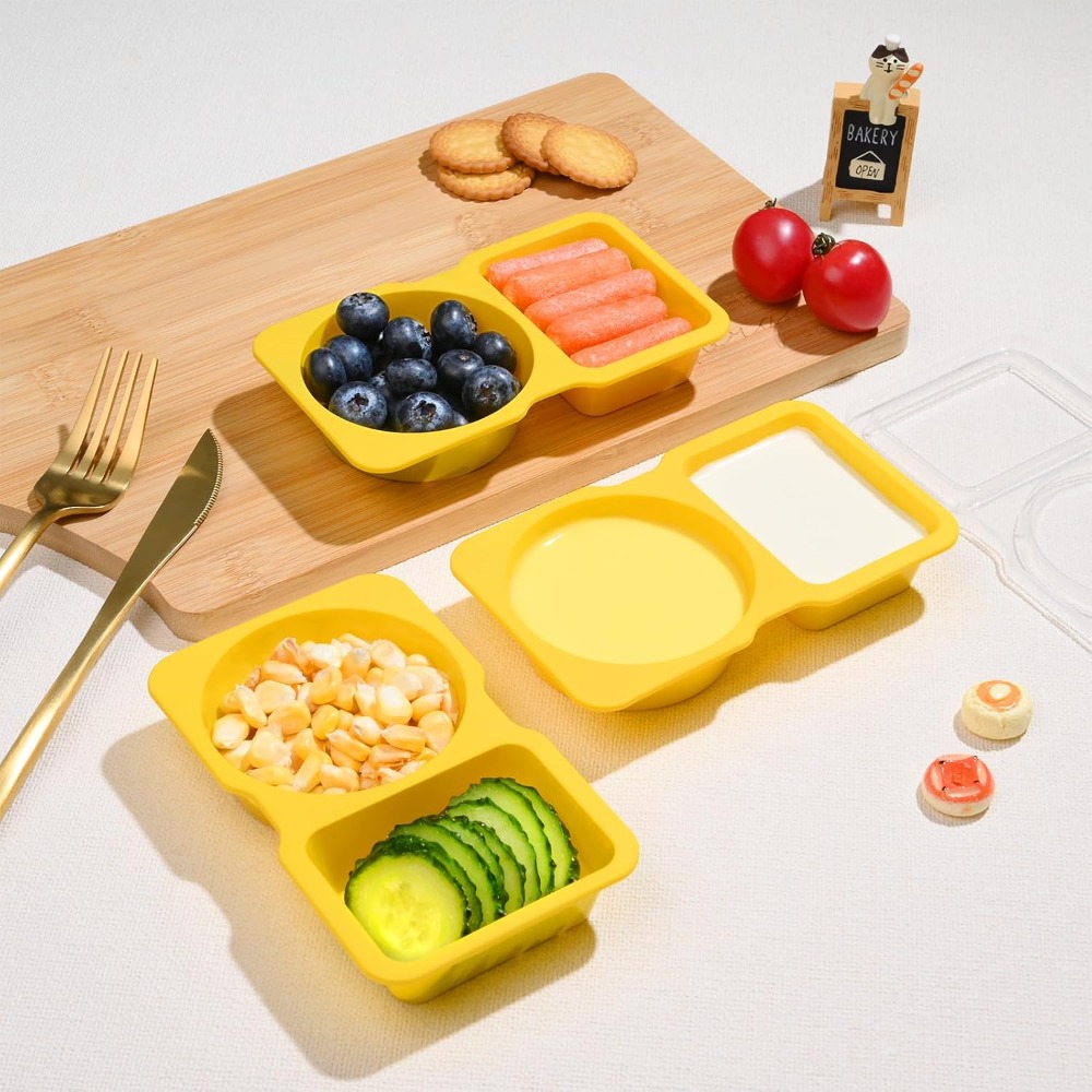 2 Compartment Disposable Plast - огляд і ціна Food And Snacks For Picnic
