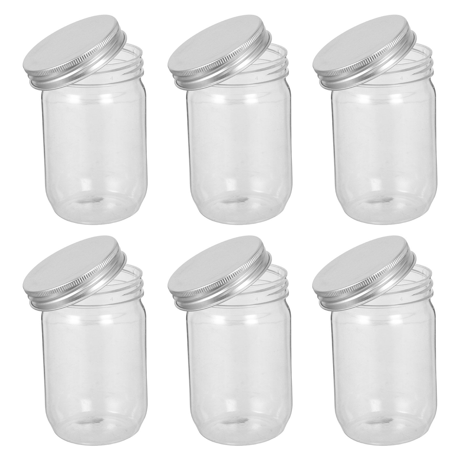 6Pcs Clear Plastic Mason Jars  - огляд і ціна Food Snacks Candy