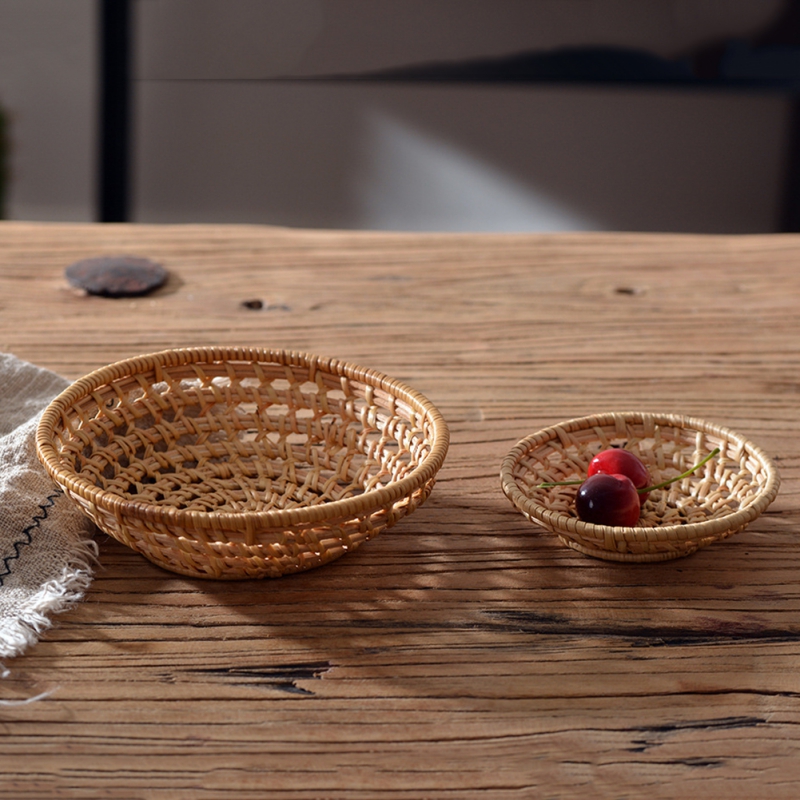 Round Bamboo Rattan Tray, Hand - огляд і ціна Food And Snacks For Picnic