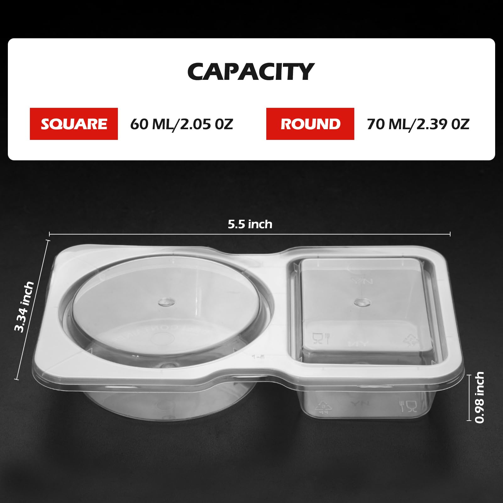 Reusable Plastic Sauce Contain - огляд і ціна Food And Snacks For Picnic